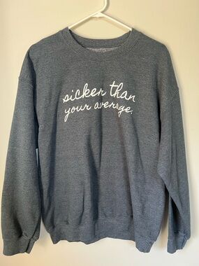 Biggie Smalls Lyric Heather Gray Crewneck Sweatshirt with Script Graphic